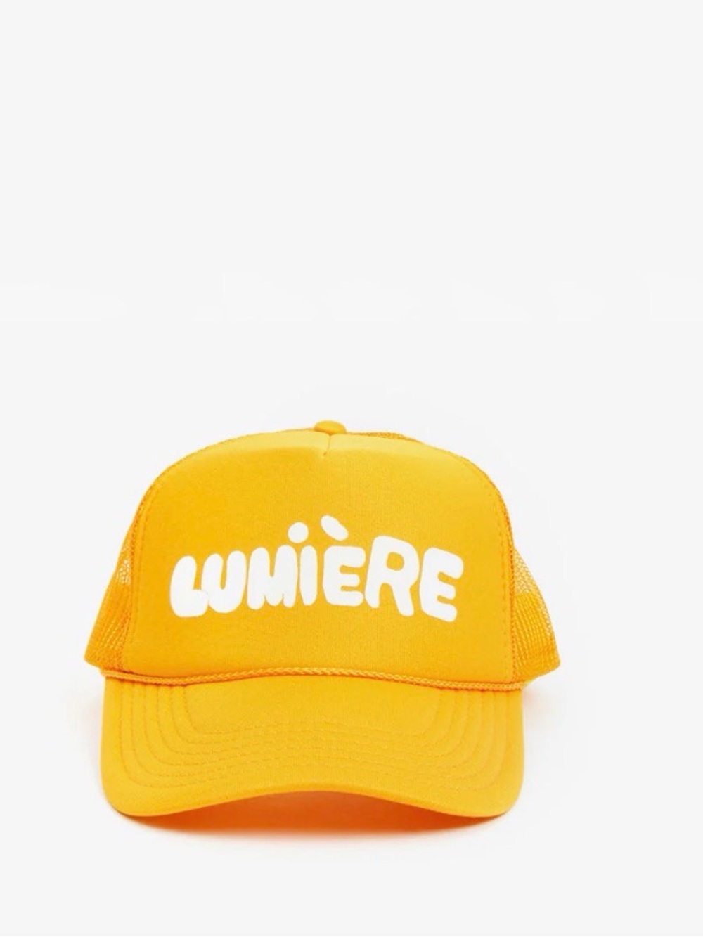 Clare V Yellow 'Lumière' Mesh Trucker Hat